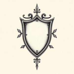 Micro-Realism Shield Tattoo