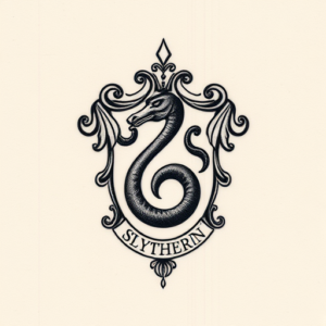 Micro-Realism Slytherin Tattoo