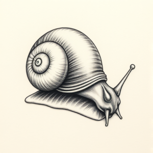 Micro-Realism Snail Tattoo