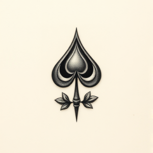 Micro Realism Spade Tattoo