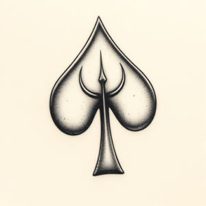 Micro-Realism Spade Tattoo