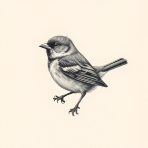 Micro-Realism Sparrow Tattoo