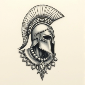 Micro Realism Spartan Tattoo