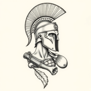 Micro-Realism Spartan Tattoo