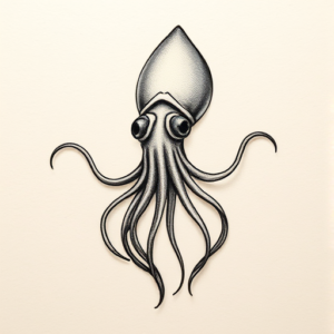 Micro Realism Squid Tattoo