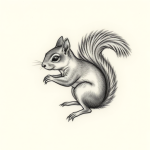 Micro Realism Squirrel Tattoo