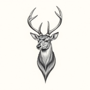 Micro Realism Stag Tattoo