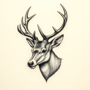 Micro-Realism Stag Tattoo