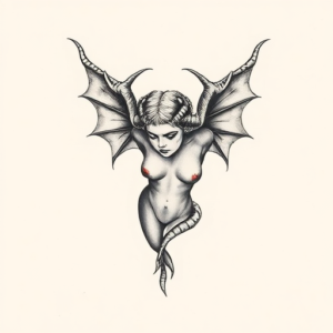 Micro-Realism Succubus Tattoo