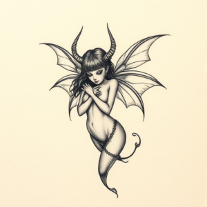 Micro Realism Succubus Tattoo