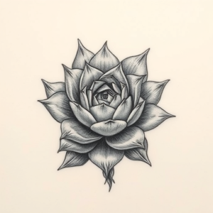 Micro-Realism Succulent Tattoo