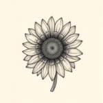 Micro Realism Sunflower Tattoo