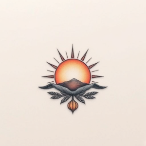 Micro Realism Sunrise Tattoo