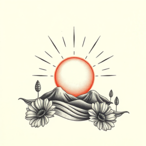 Micro-Realism Sunrise Tattoo