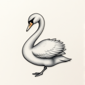 Micro Realism Swan Tattoo
