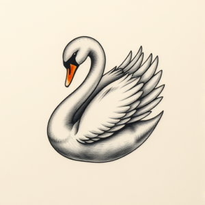 Micro-Realism Swan Tattoo