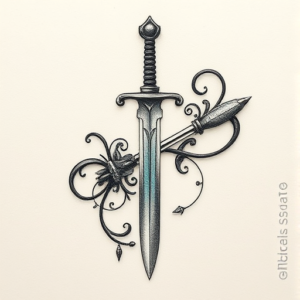 Micro Realism Sword Tattoo
