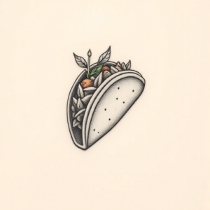 Micro Realism Taco Tattoo