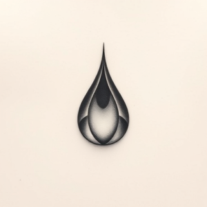 Micro Realism Teardrop Tattoo