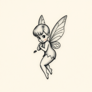 Micro Realism Tinkerbell Tattoo