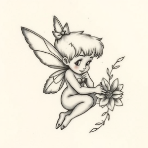 Micro-Realism Tinkerbell Tattoo