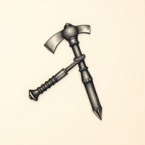 Micro-Realism Tomahawk Tattoo