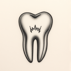 Micro Realism Tooth Tattoo