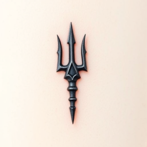 Micro Realism Trident Tattoo