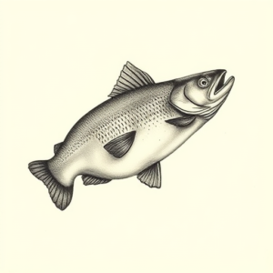 Micro-Realism Trout Tattoo