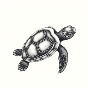 Micro-Realism Turtle Tattoo