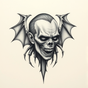 Micro Realism Vampire Tattoo