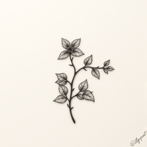 Micro Realism Vine Tattoo