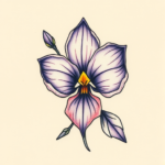 Micro-Realism Violet Tattoo