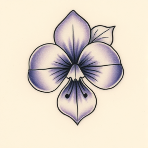 Micro Realism Violet Tattoo
