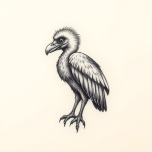 Micro Realism Vulture Tattoo