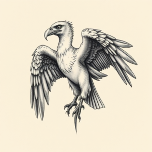 Micro-Realism Vulture Tattoo