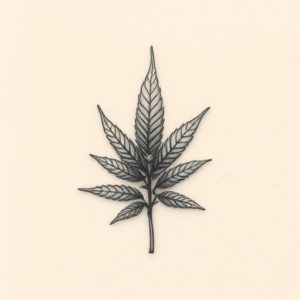 Micro Realism Weed Tattoo