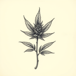 Micro-Realism Weed Tattoo