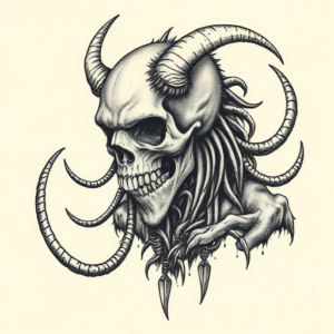 Micro-Realism Wendigo Tattoo