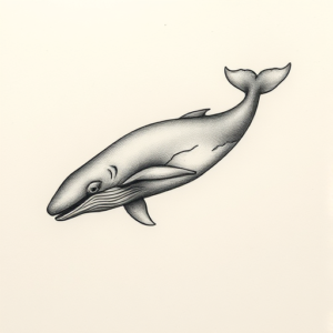 Micro Realism Whale Tattoo