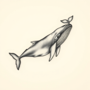 Micro-Realism Whale Tattoo