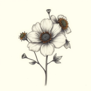 Micro-Realism Wildflower Tattoo