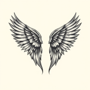Micro-Realism Wings Tattoo
