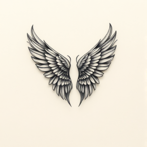 Micro Realism Wings Tattoo