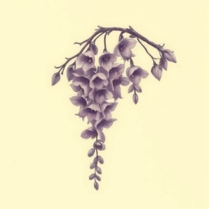 Micro-Realism Wisteria Tattoo