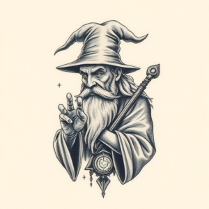 Micro-Realism Wizard Tattoo