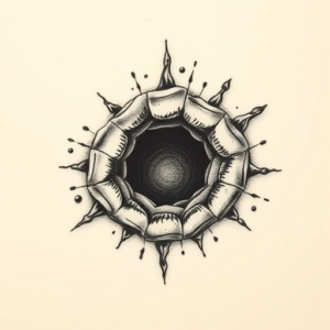 Micro-Realism Wormhole Tattoo