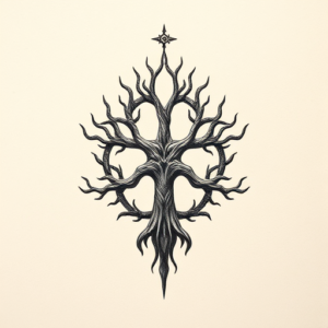 Micro-Realism Yggdrasil Tattoo