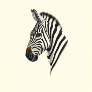Micro-Realism Zebra Tattoo