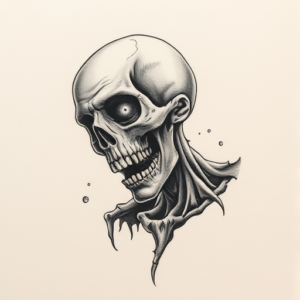 Micro Realism Zombie Tattoo